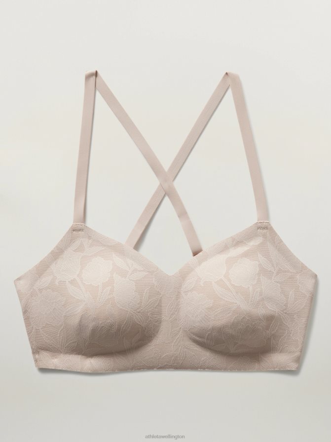 Athleta Women Beige Lace Ritual Adjustable Bra A-C TZB4L0608