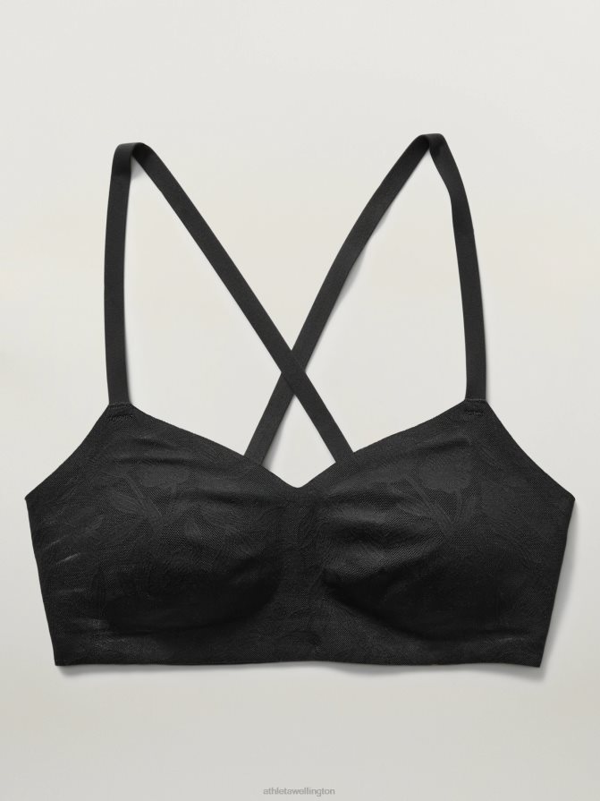 Athleta Women Black Lace Ritual Adjustable Bra A-C TZB4L0610