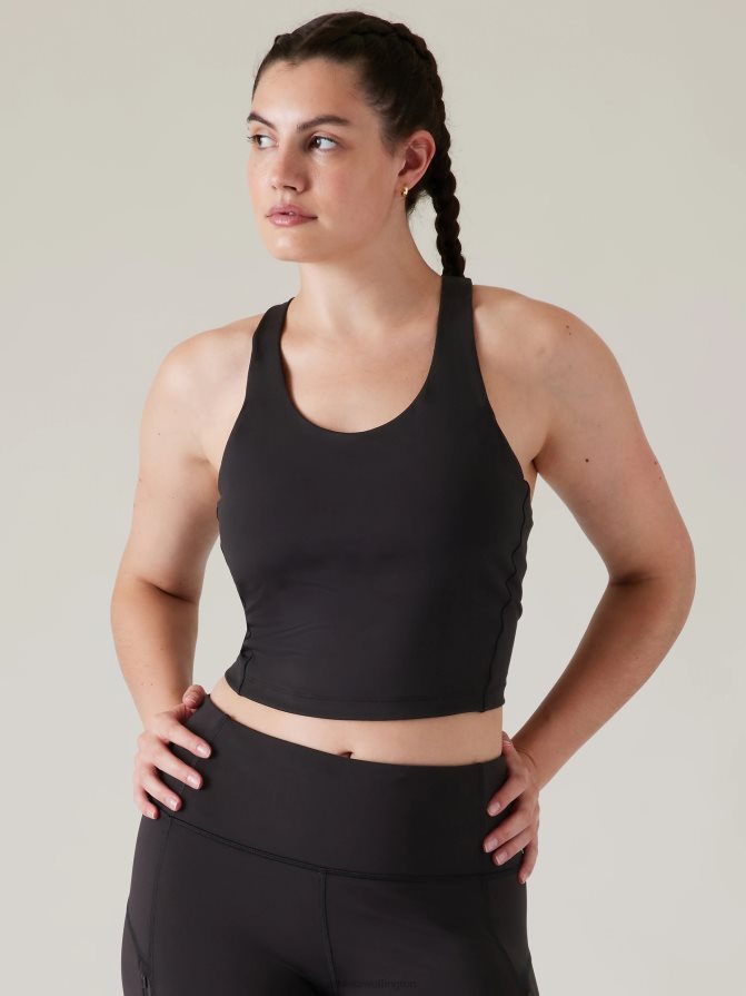 Athleta Women Black Ultimate Longline Bra A-C TZB4L0439