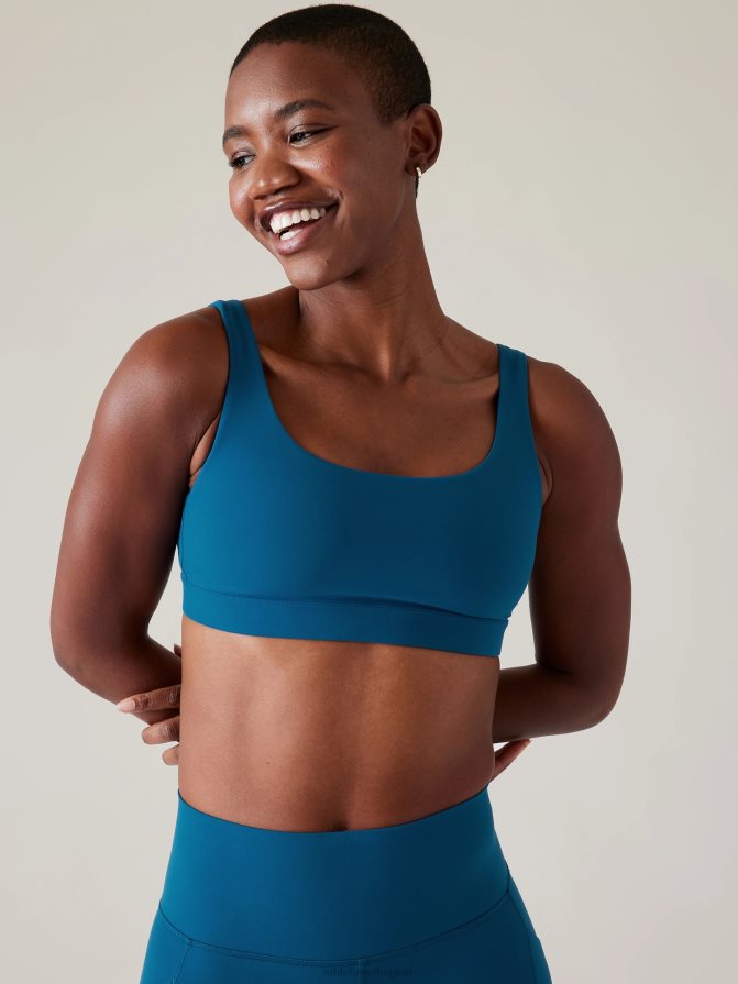 Athleta Women Dark Lapis Blue Exhale Bra A-C TZB4L0685