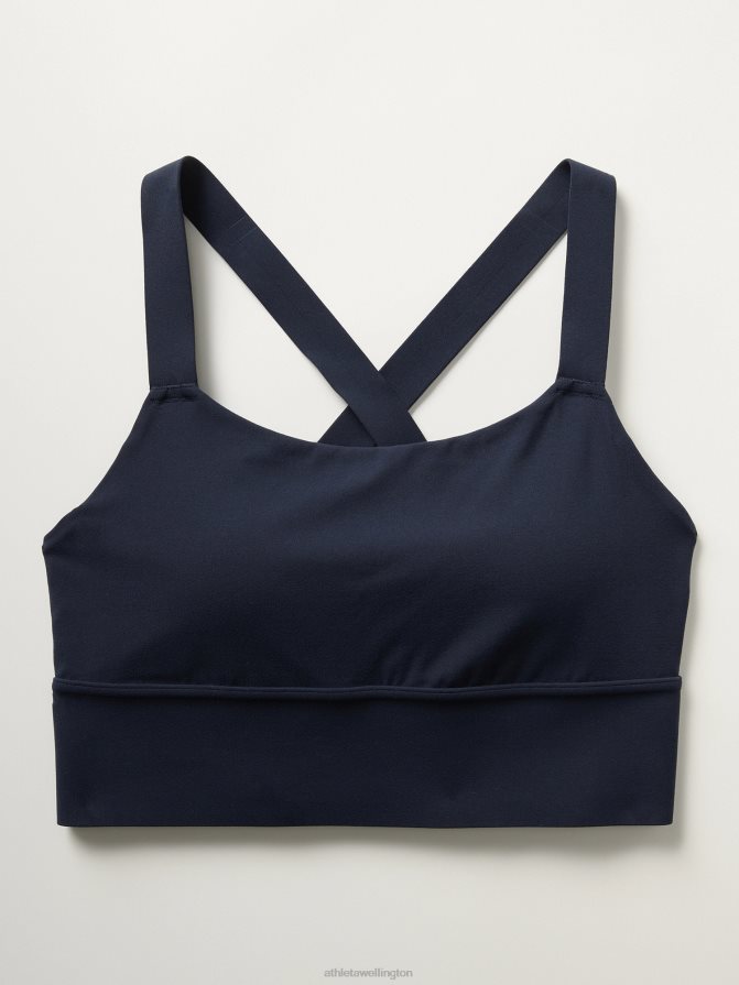 Athleta Women Navy Warrior Longline Bra A-C TZB4L0601