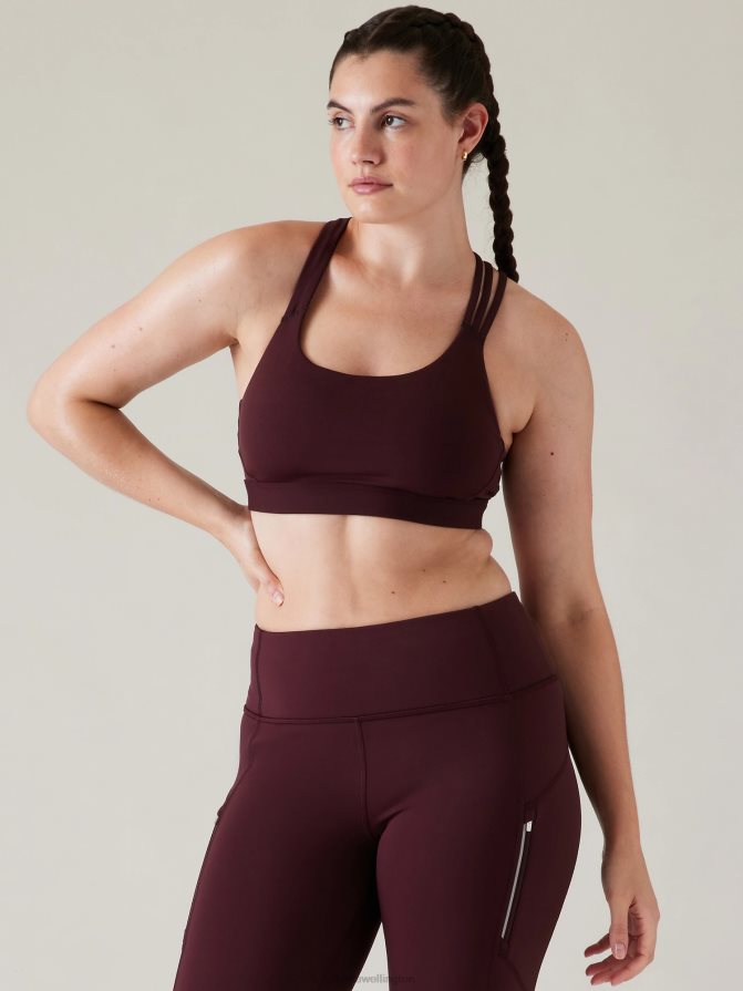 Athleta Women Spiced Cabernet Train Free Bra A-C TZB4L0718