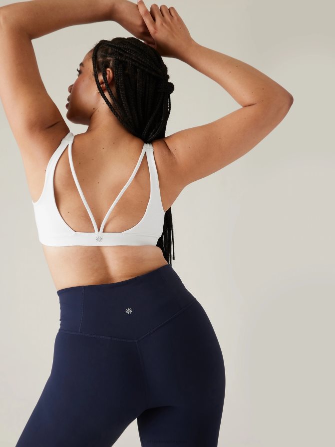 Athleta Women White Exhale Bra A-C TZB4L0658