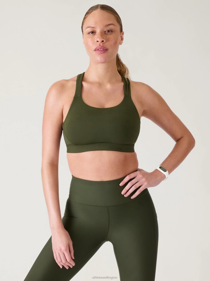 Athleta Women Aspen Olive Train Free Bra D-DD TZB4L0690