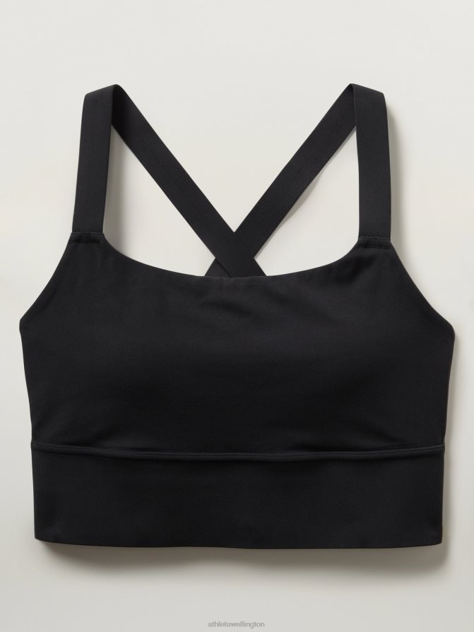 Athleta Women Black Warrior Longline Bra D-DD+ TZB4L0591