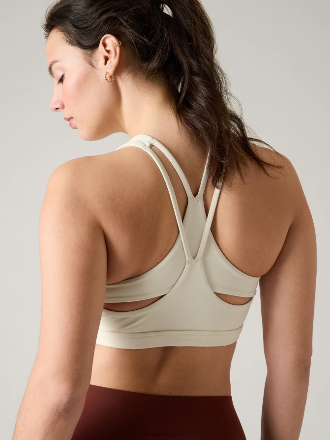 Athleta Women Chantilly Cream Keys Transcend Bra D-DD TZB4L0733