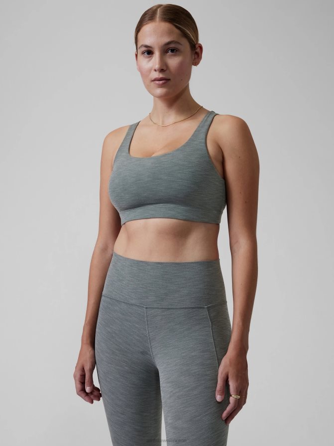 Athleta Women Metropolis Grey Heather Exhale Bra D-DD+ TZB4L0588