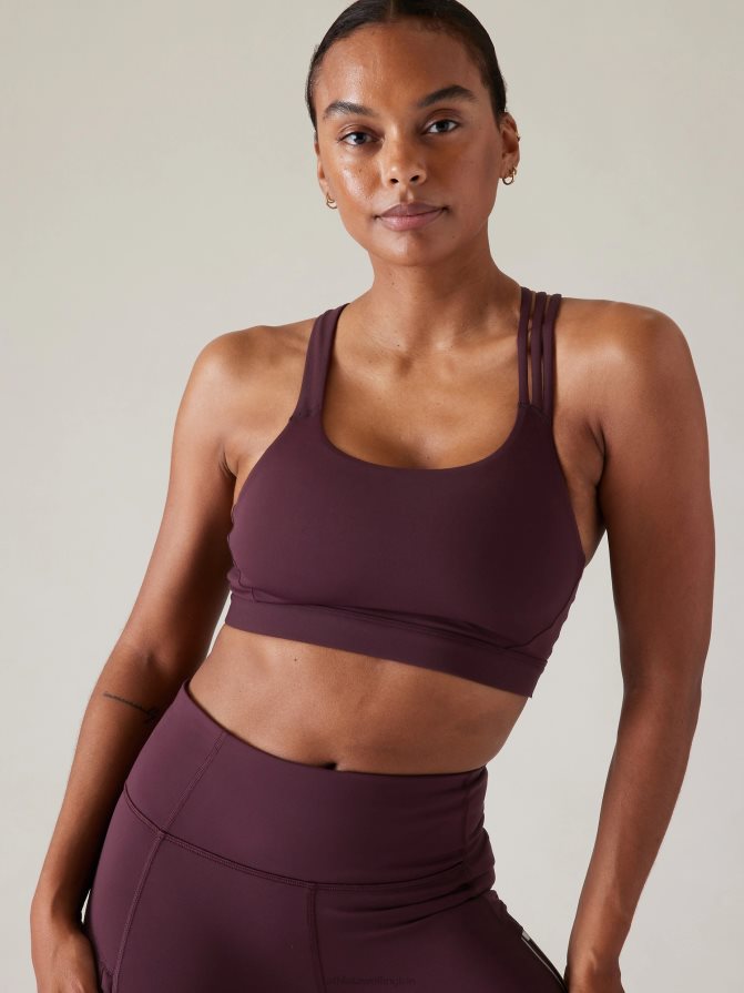 Athleta Women Spiced Cabernet Train Free Bra D-DD TZB4L0719