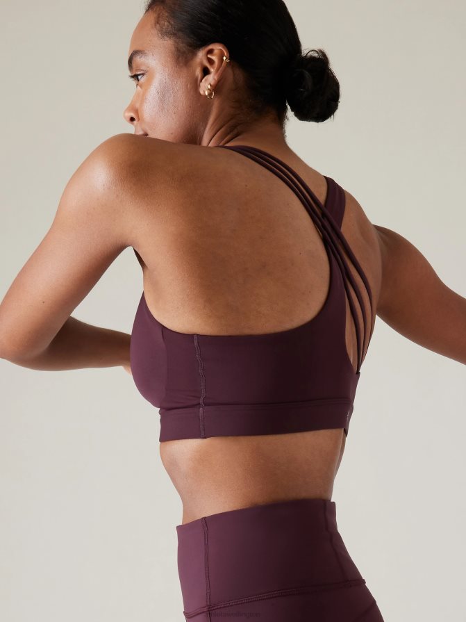 Athleta Women Spiced Cabernet Train Free Bra D-DD TZB4L0719