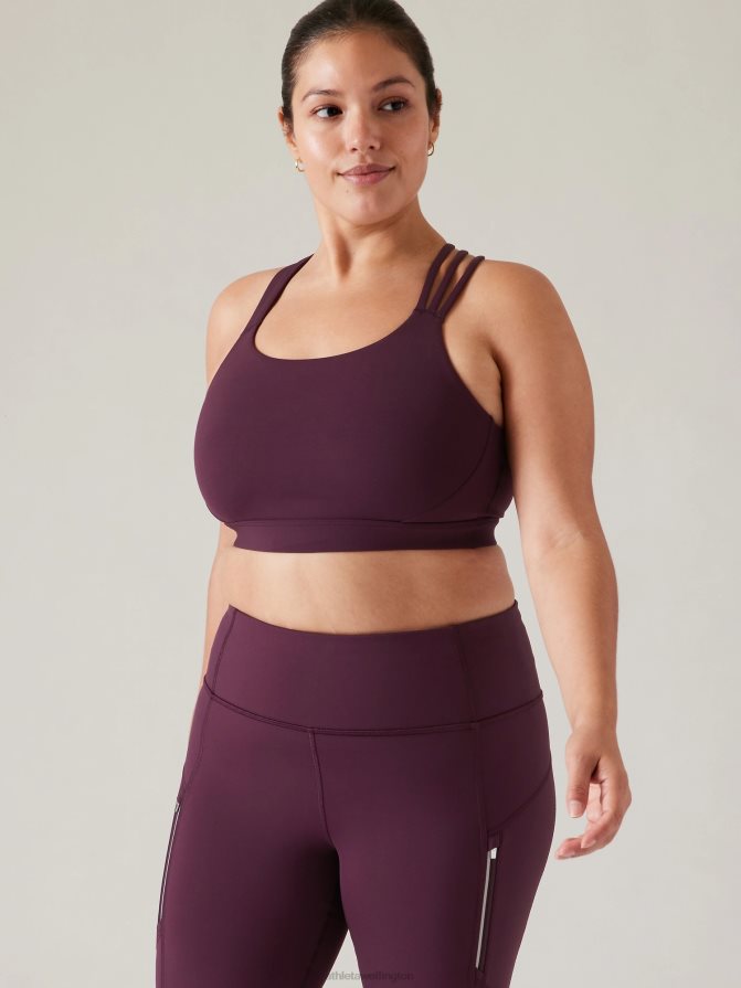 Athleta Women Spiced Cabernet Train Free Bra D-DD TZB4L0719