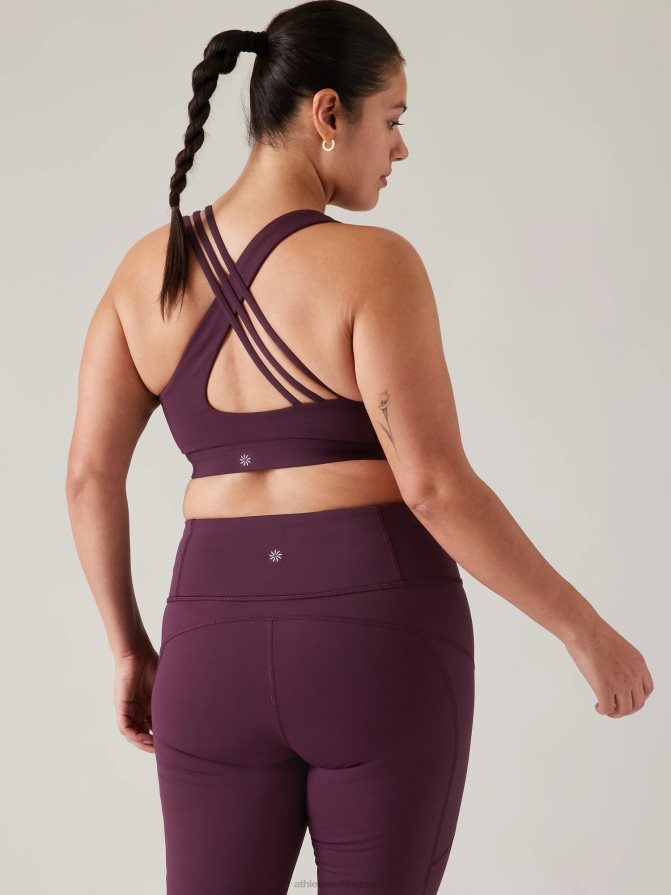 Athleta Women Spiced Cabernet Train Free Bra D-DD TZB4L0719