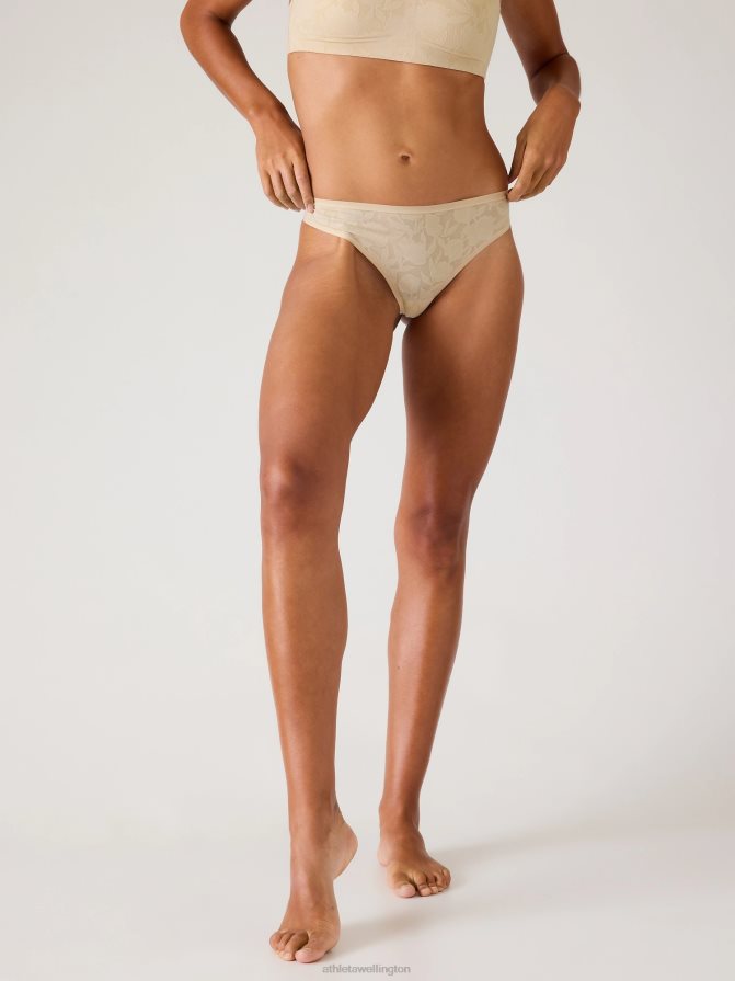 Athleta Women Beige Lace Ritual Thong Underwear TZB4L0644