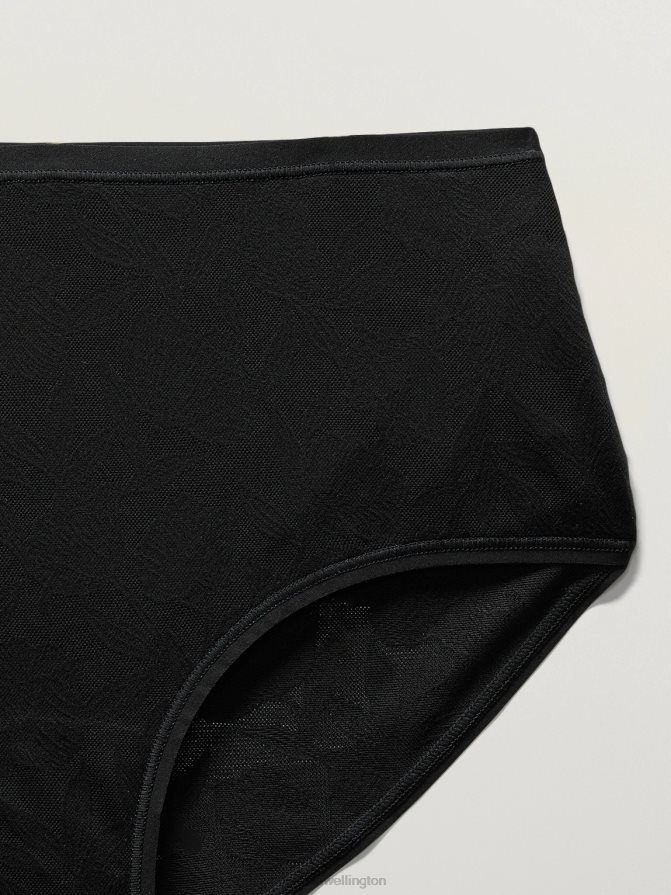 Athleta Women Black Lace Ritual Boyshort Underwear TZB4L0640