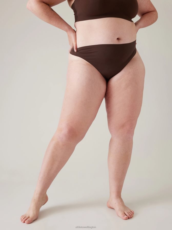 Athleta Women Toasted Brown Ritual Thong Underwear TZB4L0704