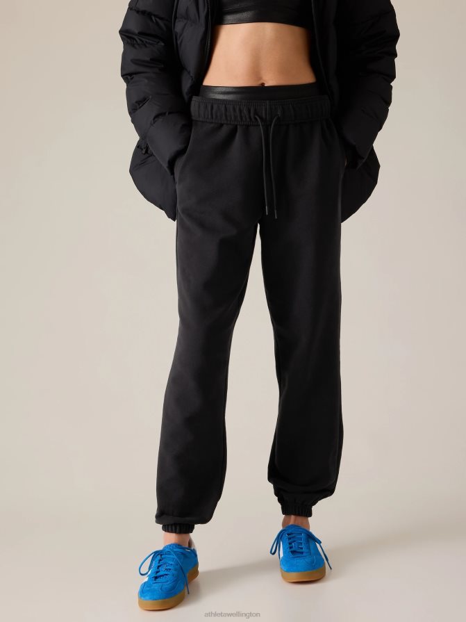 Athleta Women Black Forever Fleece Jogger TZB4L071