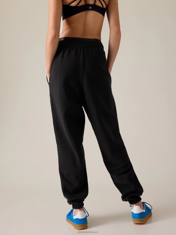 Athleta Women Black Forever Fleece Jogger TZB4L071