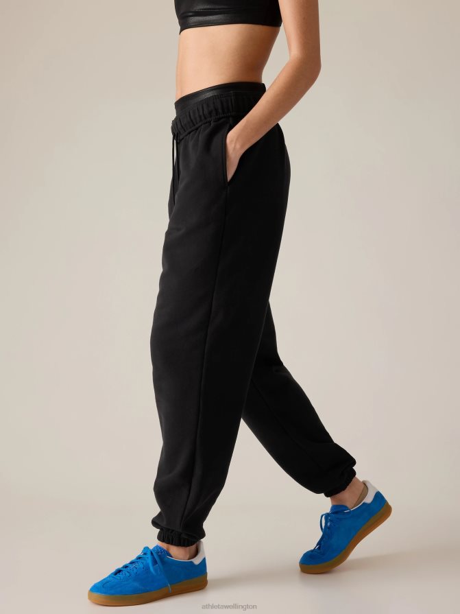 Athleta Women Black Forever Fleece Jogger TZB4L071