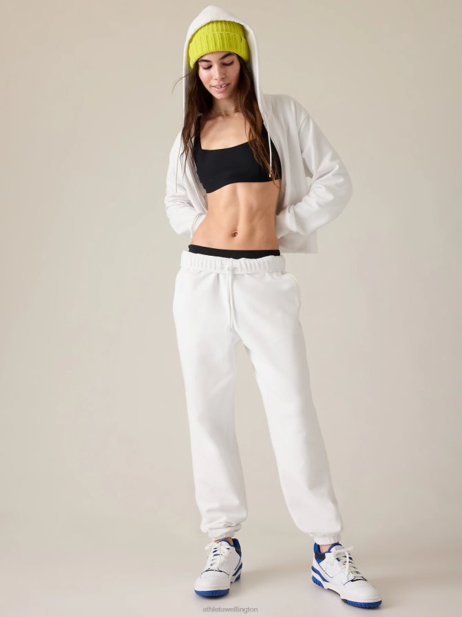 Athleta Women Bright White Forever Fleece Jogger TZB4L0106