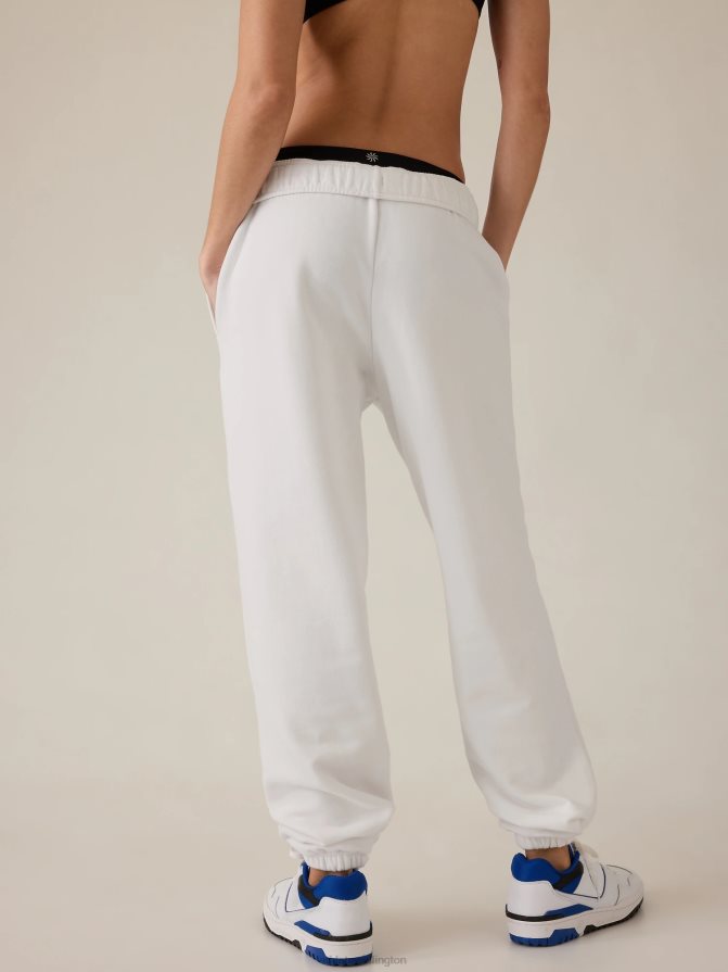 Athleta Women Bright White Forever Fleece Jogger TZB4L0106