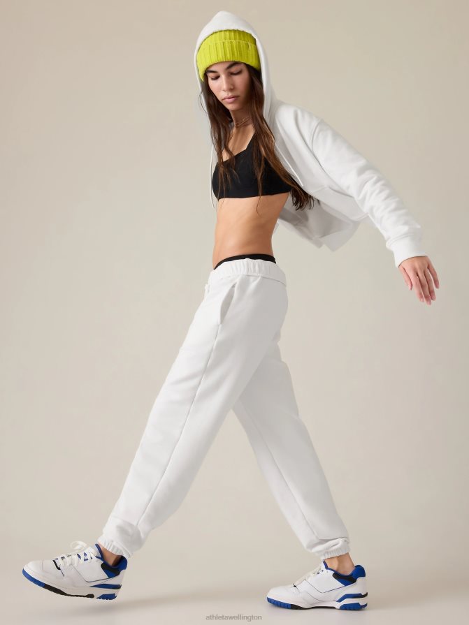 Athleta Women Bright White Forever Fleece Jogger TZB4L0106