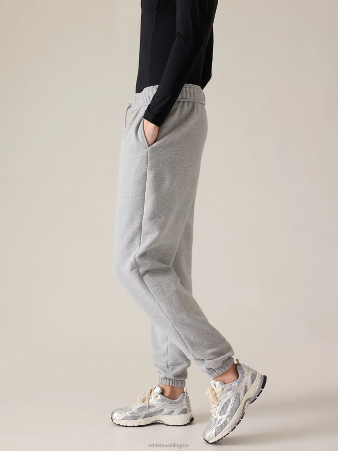 Athleta Women Grey Heather Forever Fleece Jogger TZB4L0186