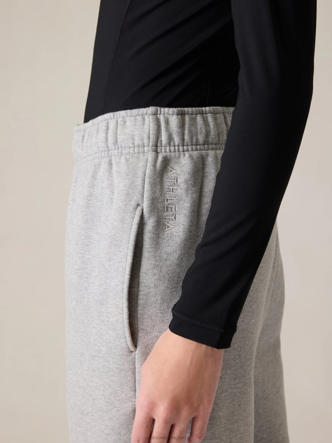 Athleta Women Grey Heather Forever Fleece Jogger TZB4L0186