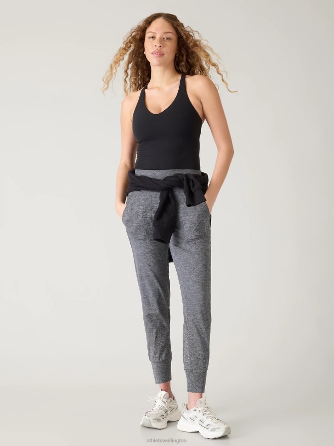 Athleta Women Grey Heather Venice Mid Rise Jogger TZB4L0181