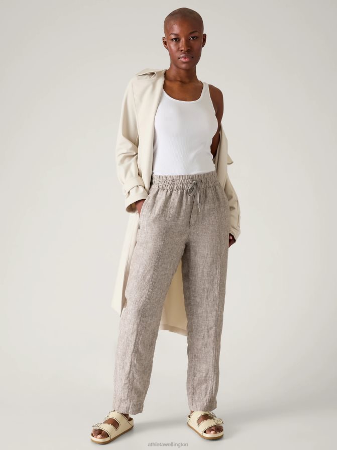 Athleta Women Pyrite Retreat Linen Ankle Pant TZB4L066