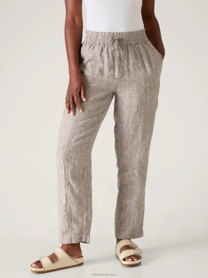 Athleta Women Pyrite Retreat Linen Ankle Pant TZB4L066