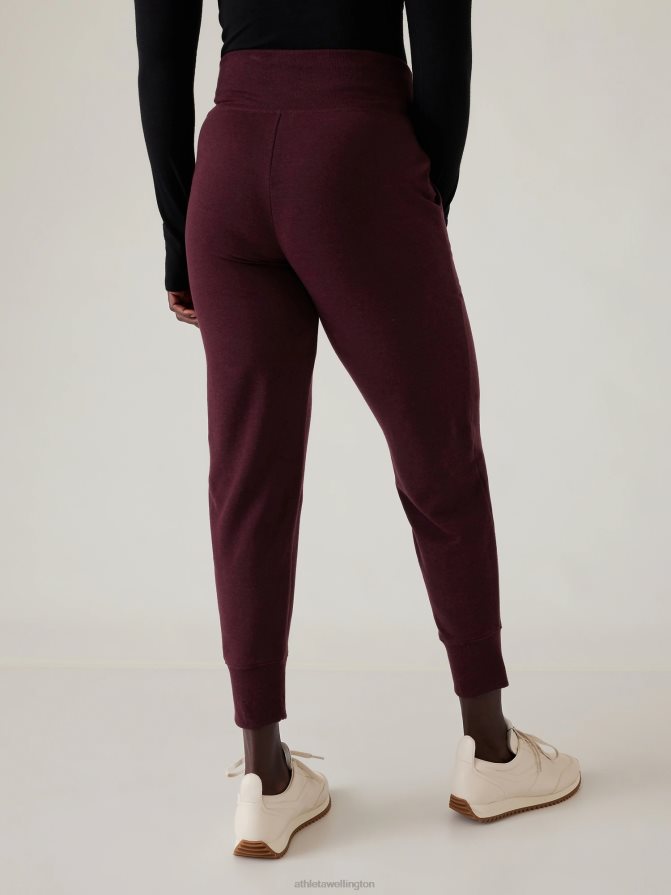 Athleta Women Spiced Cabernet Heather Coaster Luxe Jogger TZB4L0168