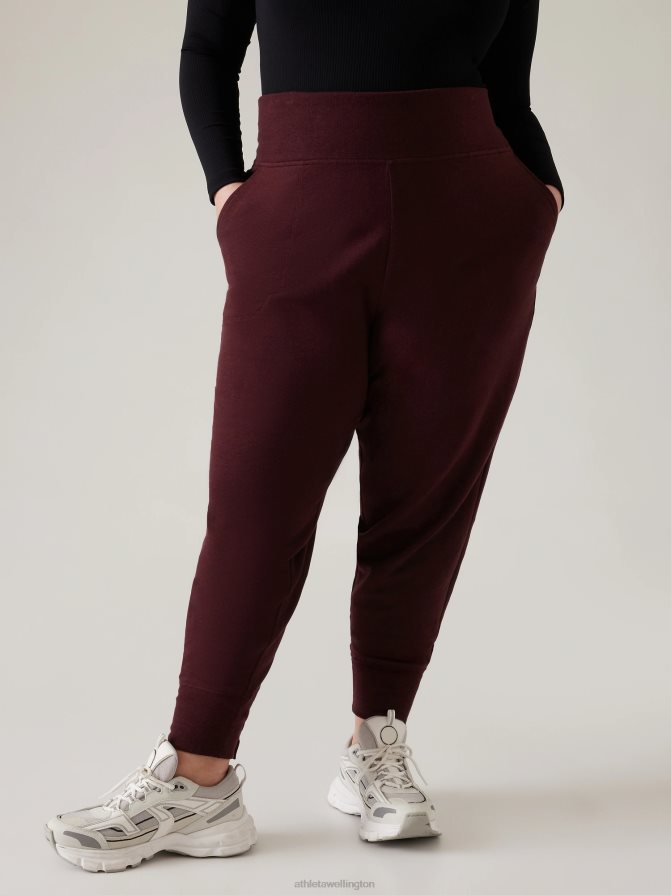 Athleta Women Spiced Cabernet Heather Coaster Luxe Jogger TZB4L0168