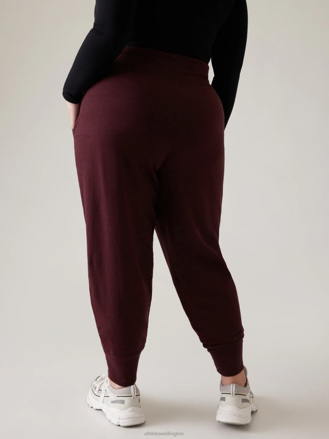 Athleta Women Spiced Cabernet Heather Coaster Luxe Jogger TZB4L0168