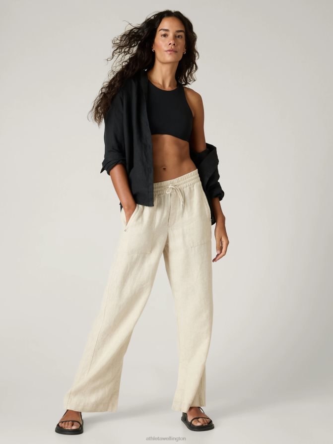 Athleta Women Undyed Retreat Wide Leg Linen Pant TZB4L02