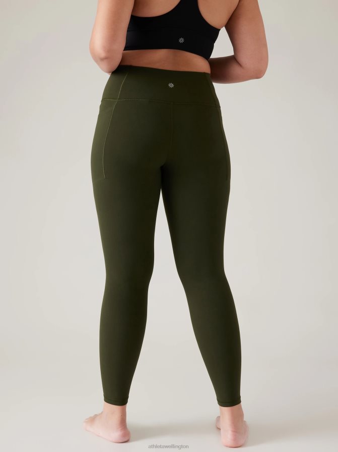 Athleta Women Aspen Olive Transcend Stash Tight TZB4L090