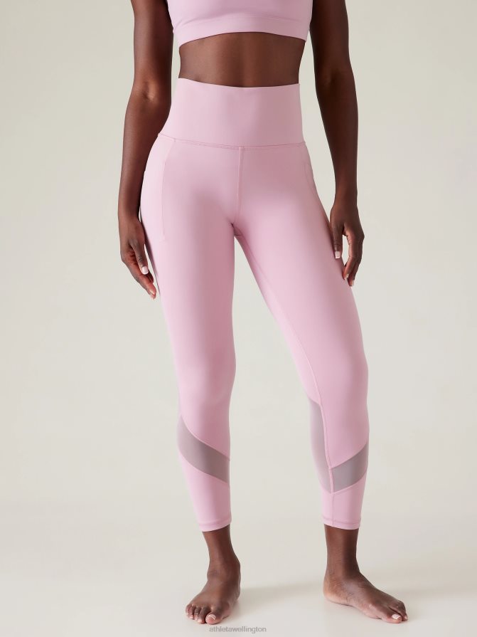 Athleta Women Begonia Salutation Stash Mesh 7/8 Tight TZB4L0169