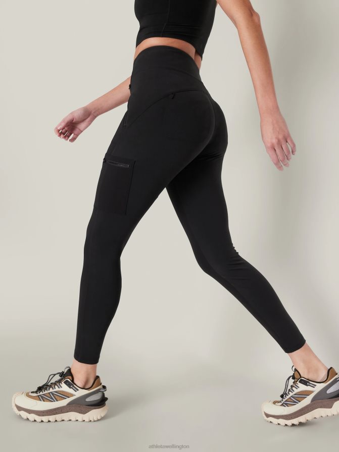 Athleta Women Black Headlands Hybrid Mid Rise Tight TZB4L0182