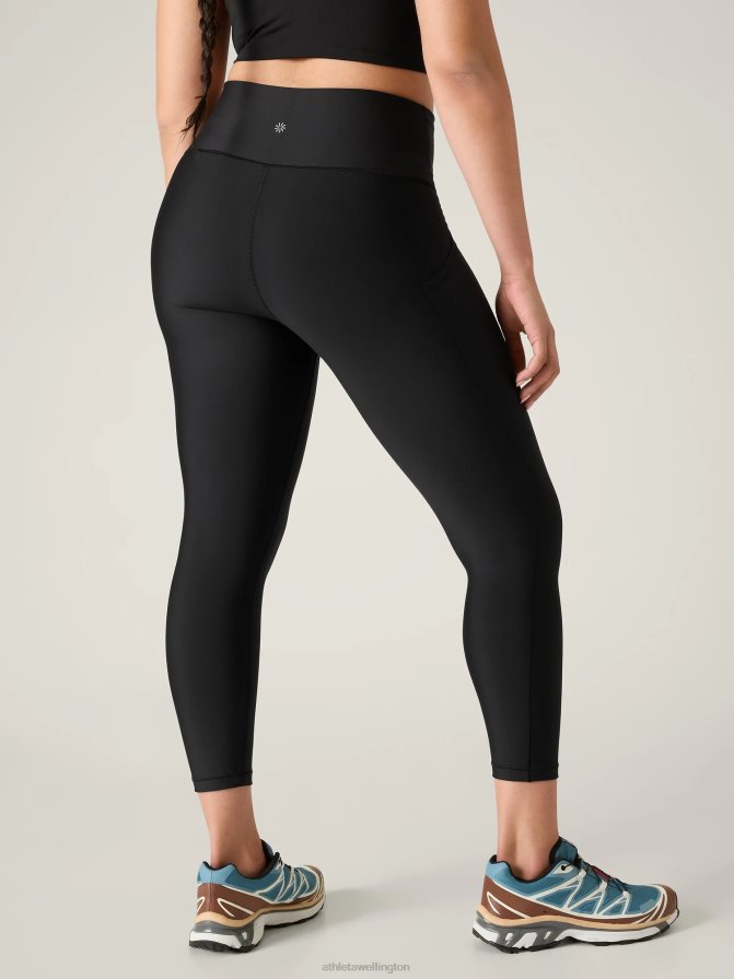 Athleta Women Black Interval Stash 7/8 Tight TZB4L025