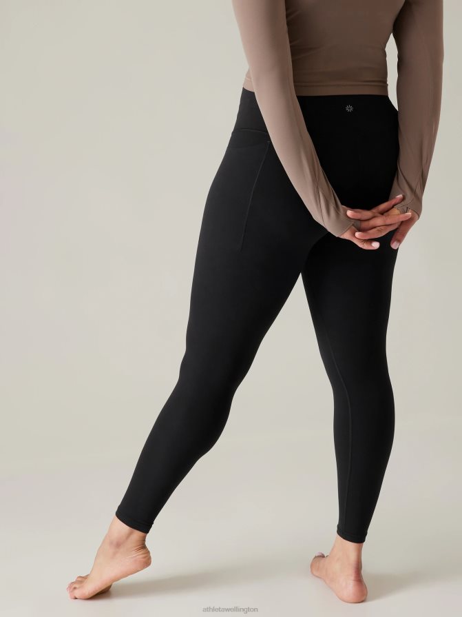 Athleta Women Black Transcend Stash Tight TZB4L0125