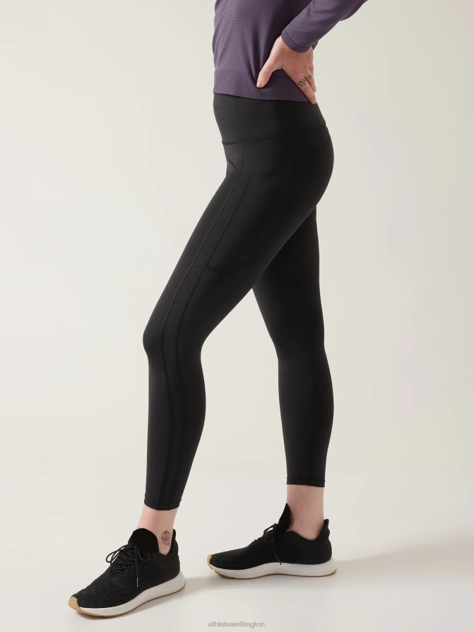 Athleta Women Black Ultimate Stash 7/8 Tight TZB4L0148