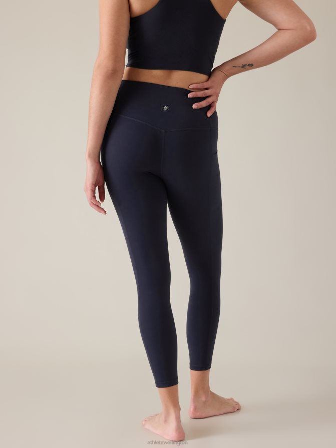 Athleta Women Navy Salutation Stash 7/8 Tight TZB4L015