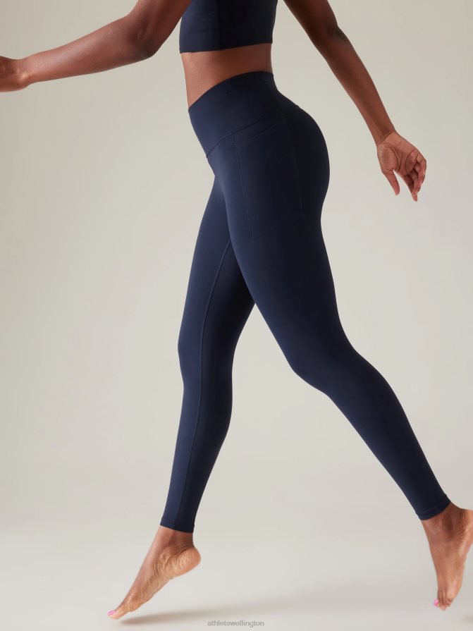 Athleta Women Navy Transcend Stash Tight TZB4L075