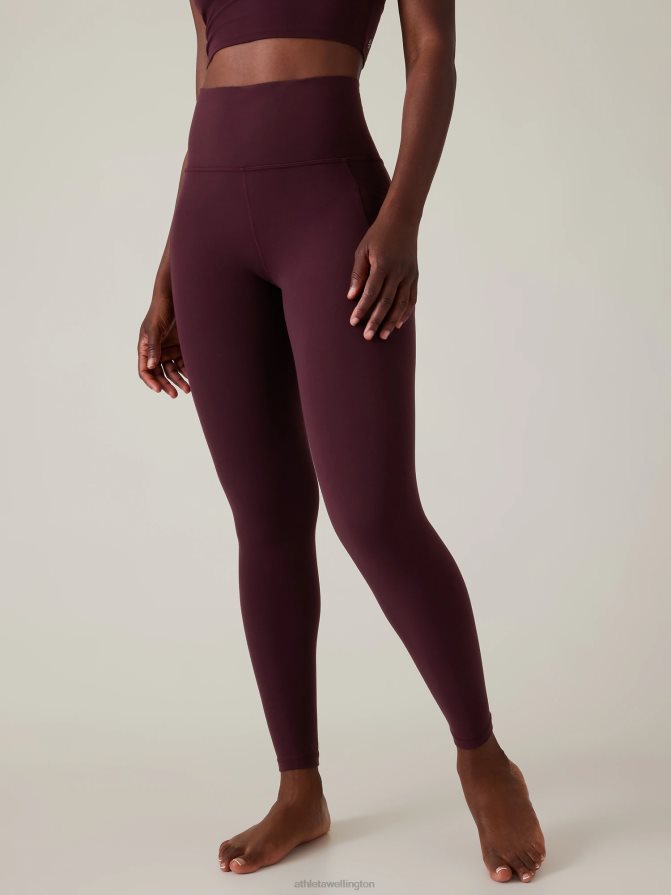 Athleta Women Spiced Cabernet Salutation Stash Tight TZB4L0153