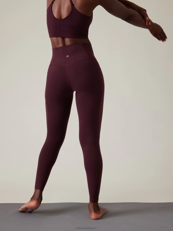 Athleta Women Spiced Cabernet Salutation Stash Tight TZB4L0153