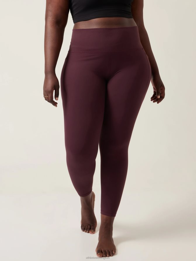 Athleta Women Spiced Cabernet Salutation Stash Tight TZB4L0153