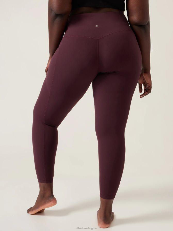 Athleta Women Spiced Cabernet Salutation Stash Tight TZB4L0153