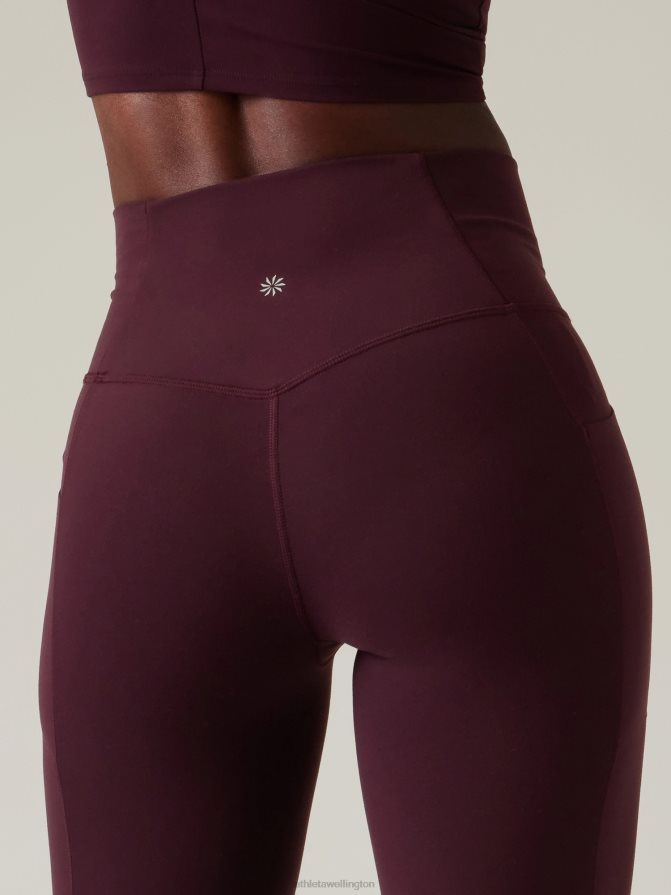 Athleta Women Spiced Cabernet Salutation Stash Tight TZB4L0153