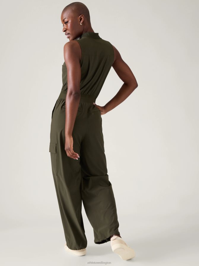 Athleta Women Aspen Olive Brooklyn Utility Jumpsuit TZB4L0747