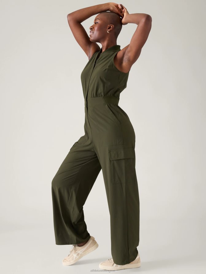 Athleta Women Aspen Olive Brooklyn Utility Jumpsuit TZB4L0747