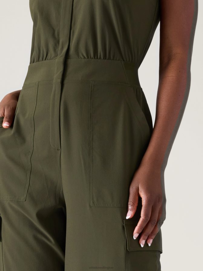 Athleta Women Aspen Olive Brooklyn Utility Jumpsuit TZB4L0747