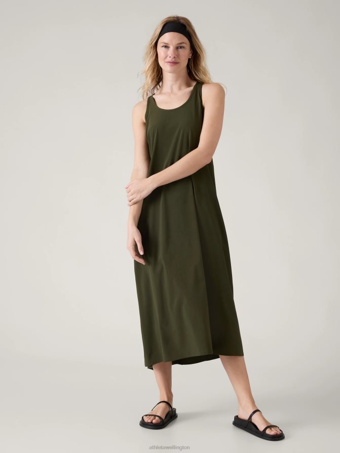 Athleta Women Aspen Olive Presidio Traveler Maxi Dress TZB4L0753